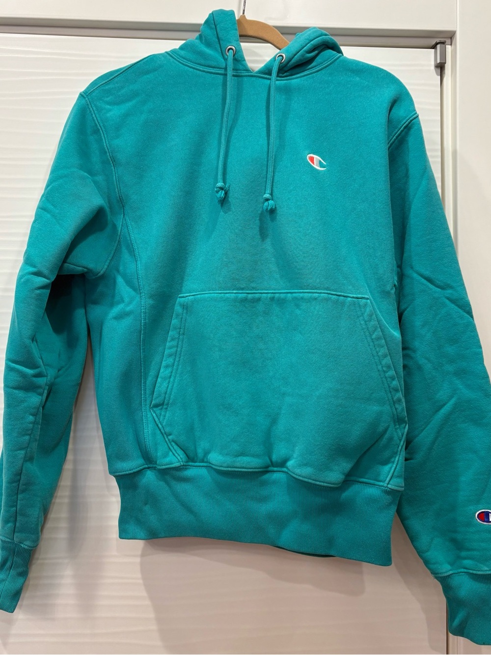 Champion Teal Green Reverse Weave Hoodie